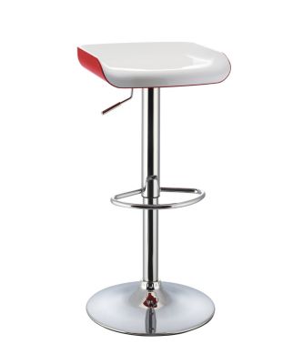 Mobilier . Tabouret TREK Blanc et Rouge