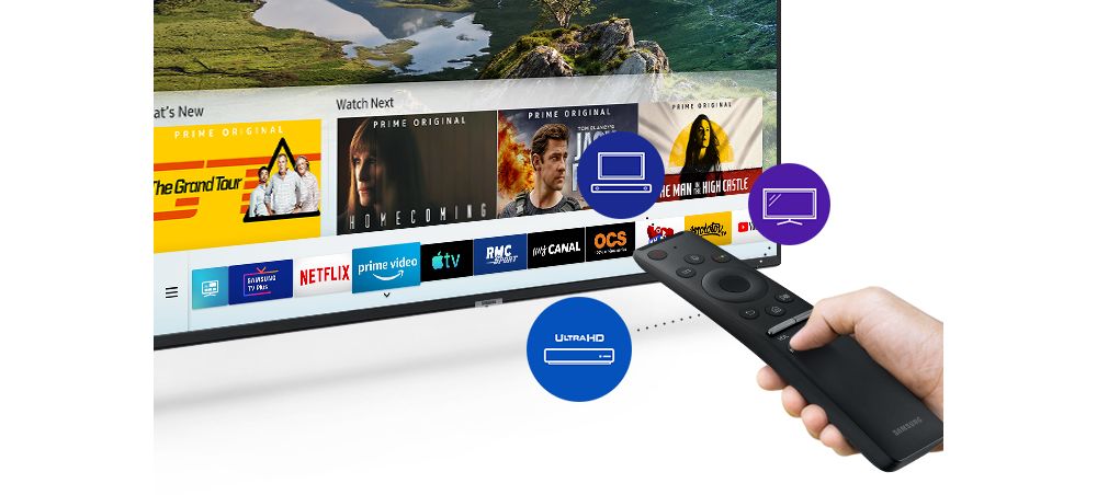 TV Samsung 4K UHD avec télécommande