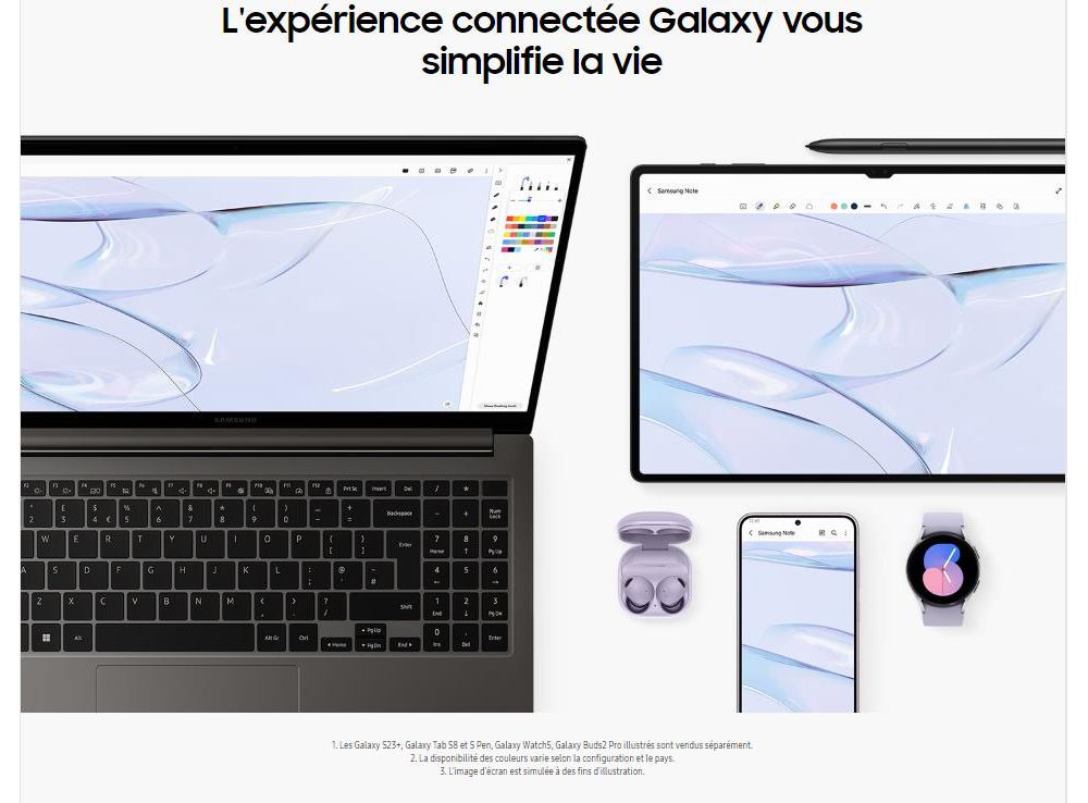 Samsung Galaxy Book3 Expérience connectée Galaxy