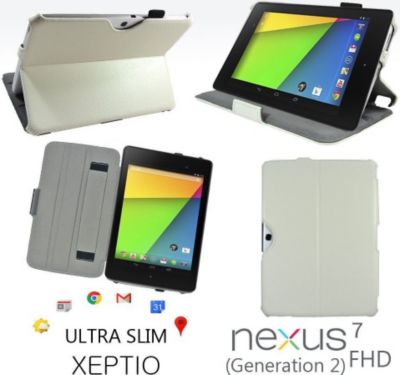 Etui XEPTIO Google Nexus 7 2 FHD 2013 blanc Etui XEPTIO Google Nexus 7 2 FHD 2013 blanc