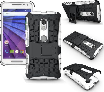 Etui XEPTIO Motorola Moto G 3 4G blanc/noir silicone Etui XEPTIO Motorola Moto G 3 4G blanc/noir silicone