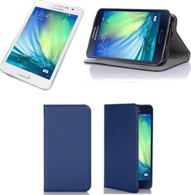 Etui XEPTIO Samsung Galaxy A3 4G bleu avec stand