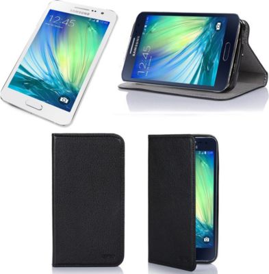 Etui XEPTIO Samsung Galaxy A3 4G noir avec stand