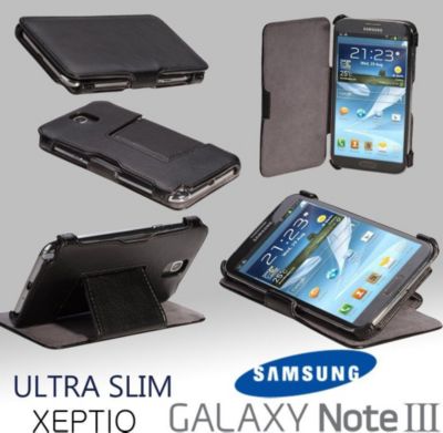 Etui XEPTIO Samsung Galaxy Note 3 noir