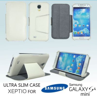 Etui XEPTIO Samsung Galaxy S4 mini I9190/I9195 blanc Etui XEPTIO Samsung Galaxy S4 mini I9190/I9195 blanc
