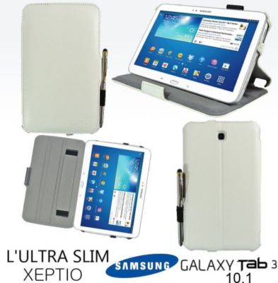 Etui XEPTIO Samsung Galaxy Tab 3 10.1 pouces blanc Etui XEPTIO Samsung Galaxy Tab 3 10.1 pouces blanc