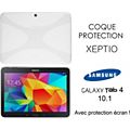 Etui XEPTIO Samsung Galaxy Tab 4 10.1 coque blanc
