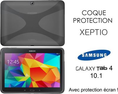 Etui XEPTIO Samsung Galaxy Tab 4 10.1 coque noire Etui XEPTIO Samsung Galaxy Tab 4 10.1 coque noire