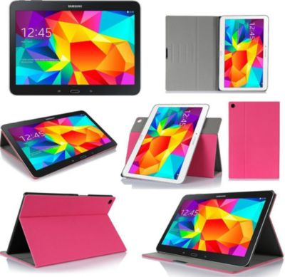Etui XEPTIO Samsung Galaxy Tab 4 10.1 rose rotatif