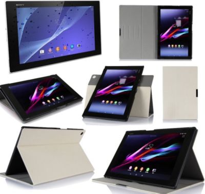 Etui XEPTIO Sony Xperia Z2 Tablet rotative blanche Etui XEPTIO Sony Xperia Z2 Tablet rotative blanche