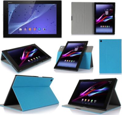 Etui XEPTIO Sony Xperia Z2 Tablet rotative bleu