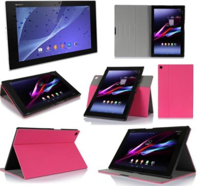 Etui XEPTIO Sony Xperia Z2 Tablet rotative rose
