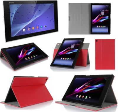 Etui XEPTIO Sony Xperia Z2 Tablet rotative rouge Etui XEPTIO Sony Xperia Z2 Tablet rotative rouge