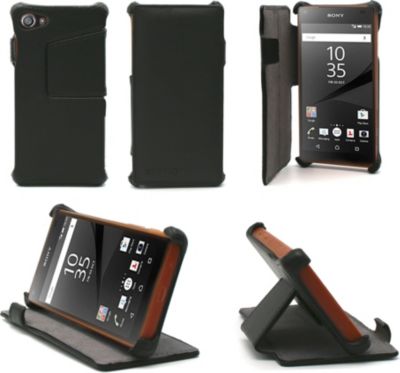 Etui XEPTIO Sony Xperia Z5 Compact 4.6 pouces noir