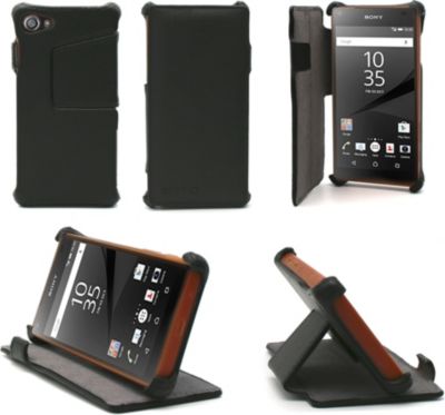 Etui XEPTIO Sony Xperia Z5 Compact 4.6 pouces noir Etui XEPTIO Sony Xperia Z5 Compact 4.6 pouces noir