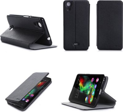 Etui XEPTIO Wiko Pulp 4G noir avec stand Etui XEPTIO Wiko Pulp 4G noir avec stand