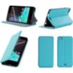 Etui XEPTIO Wiko Pulp Fab 4G turquoise avec stand