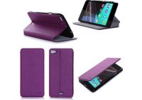 Etui XEPTIO Wiko Pulp Fab 4G violet avec stand