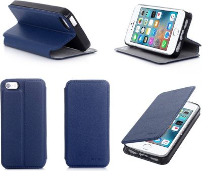 Etui XEPTIO Apple iPhone SE bleu