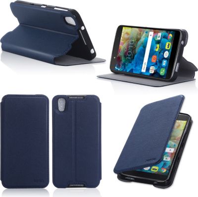 Etui XEPTIO ALCATEL Onetouch Idol 4 bleu Etui XEPTIO ALCATEL Onetouch Idol 4 bleu