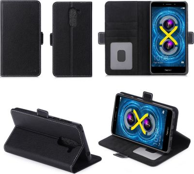 Etui XEPTIO Honor 6X noir portefeuille Etui XEPTIO Honor 6X noir portefeuille