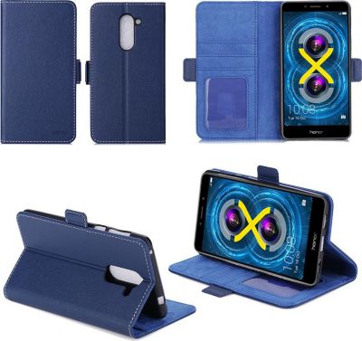 Etui XEPTIO Honor 6X bleu portefeuille Etui XEPTIO Honor 6X bleu portefeuille