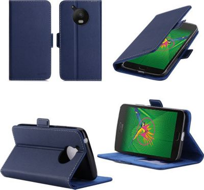 Etui XEPTIO Lenovo Moto G5 portefeuille bleu