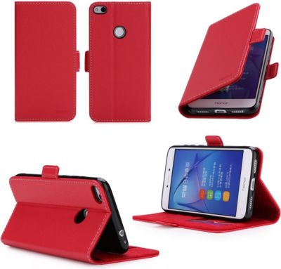 Etui XEPTIO Huawei P8 LITE 2017 portefeuille rouge