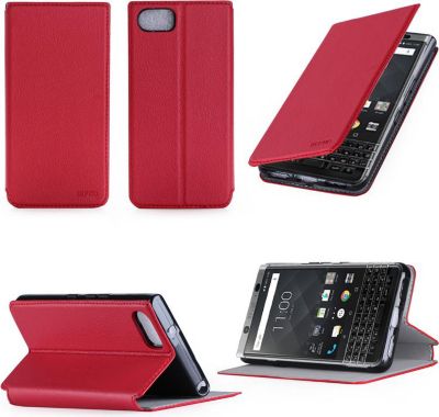 Etui XEPTIO Blackberry Keyone rouge stand Etui XEPTIO Blackberry Keyone rouge stand