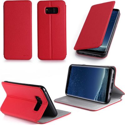 Etui XEPTIO Samsung Galaxy S8 PLUS rouge stand