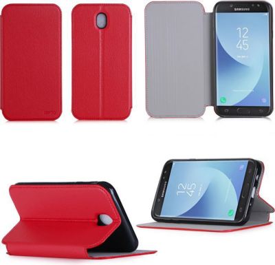 Etui XEPTIO Samsung Galaxy J3 2017 rouge avec stand