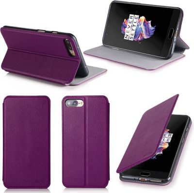 Etui XEPTIO One Plus 5 violet avec stand