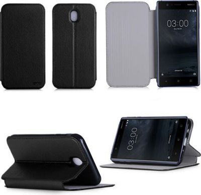 Etui XEPTIO Nokia 3 4G -  noir stand