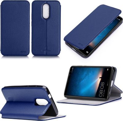 Etui XEPTIO Huawei Mate 10 LITE 4G bleu stand