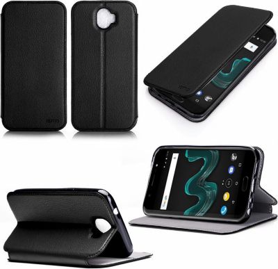 Etui XEPTIO Wiko WIM LITE 4G noir avec stand
