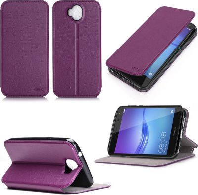 Etui XEPTIO Huawei Y6 2017 violet avec stand