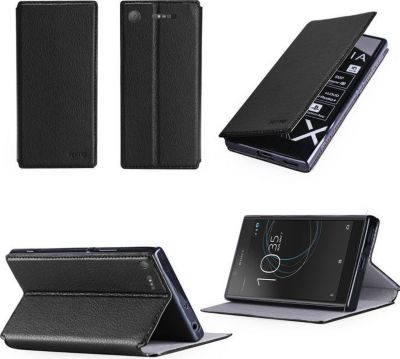Etui XEPTIO Sony Xperia XZ1 4G noir avec stand