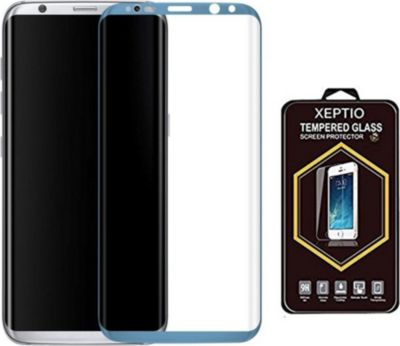 Protège écran XEPTIO Samsung Galaxy S8 FULL cover bleu