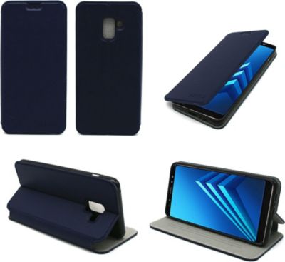 Etui XEPTIO Samsung Galaxy A8 2018 Housse bleue Etui XEPTIO Samsung Galaxy A8 2018 Housse bleue