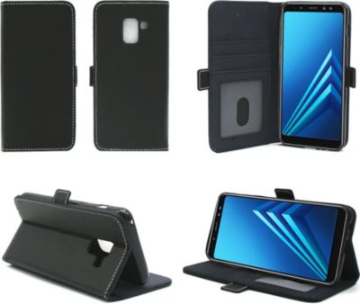 Etui XEPTIO Samsung Galaxy A8 2018 portefeuille noir Etui XEPTIO Samsung Galaxy A8 2018 portefeuille noir