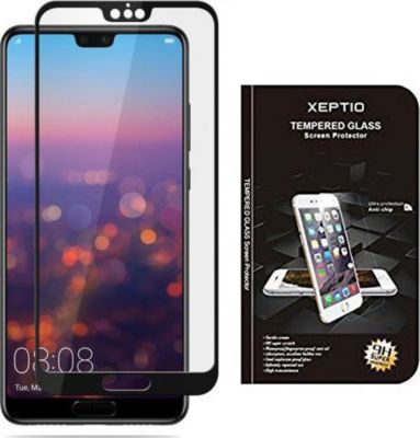 Protège écran XEPTIO Huawei P20 PRO verre trempé full noir