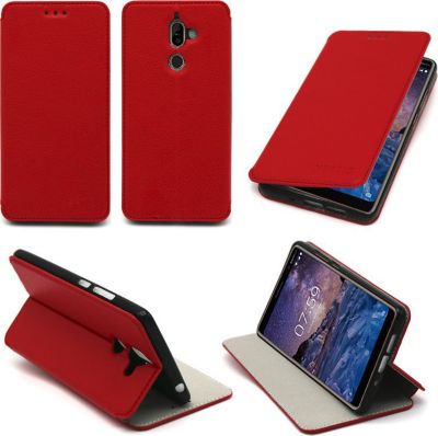 Housse XEPTIO Nokia 7 Plus Etui rouge Slim