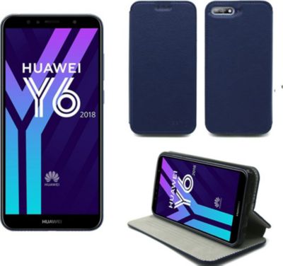 Housse XEPTIO Huawei Y6 2018 Etui bleu