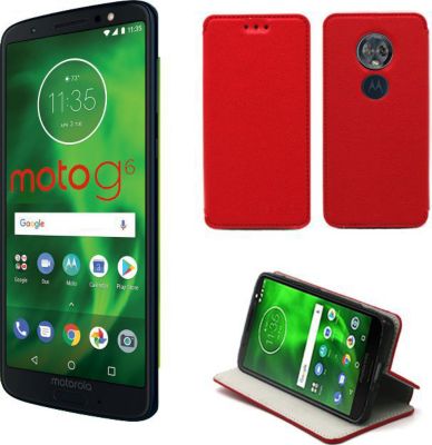 Housse XEPTIO Motorola Moto G6 Etui rouge Slim