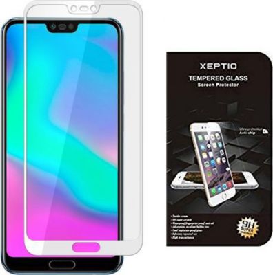 Protège écran XEPTIO Honor 10 verre trempé full blanc
