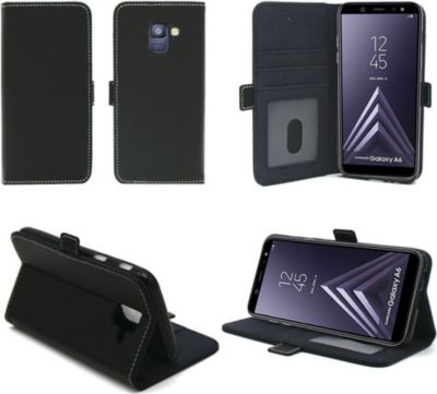 Housse XEPTIO Samsung Galaxy A6 2018 portefeuille noir