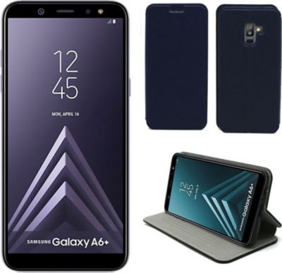 Housse XEPTIO Samsung Galaxy A6 Plus 2018 Etui bleu Housse XEPTIO Samsung Galaxy A6 Plus 2018 Etui bleu