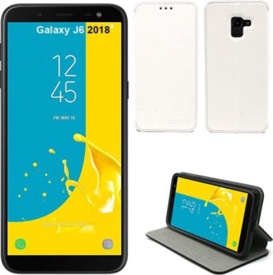 Housse XEPTIO Samsung Galaxy J6 2018 Etui blanc