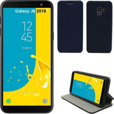 Housse XEPTIO Samsung Galaxy J6 2018 Etui bleu