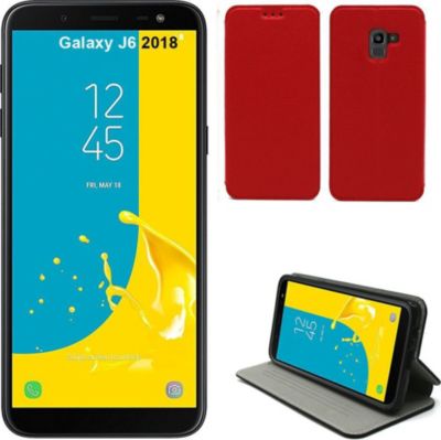 Housse XEPTIO Samsung Galaxy J6 2018 Etui rouge